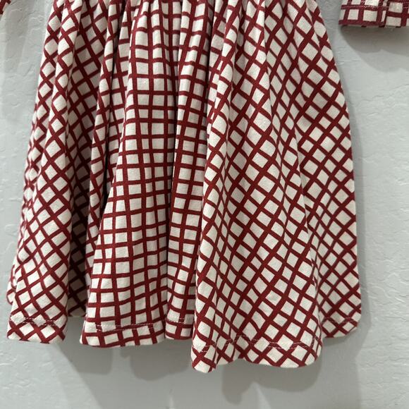 Alice + Ames Red Grid Long Sleeve Ballet Dress - Picture 7 of 8